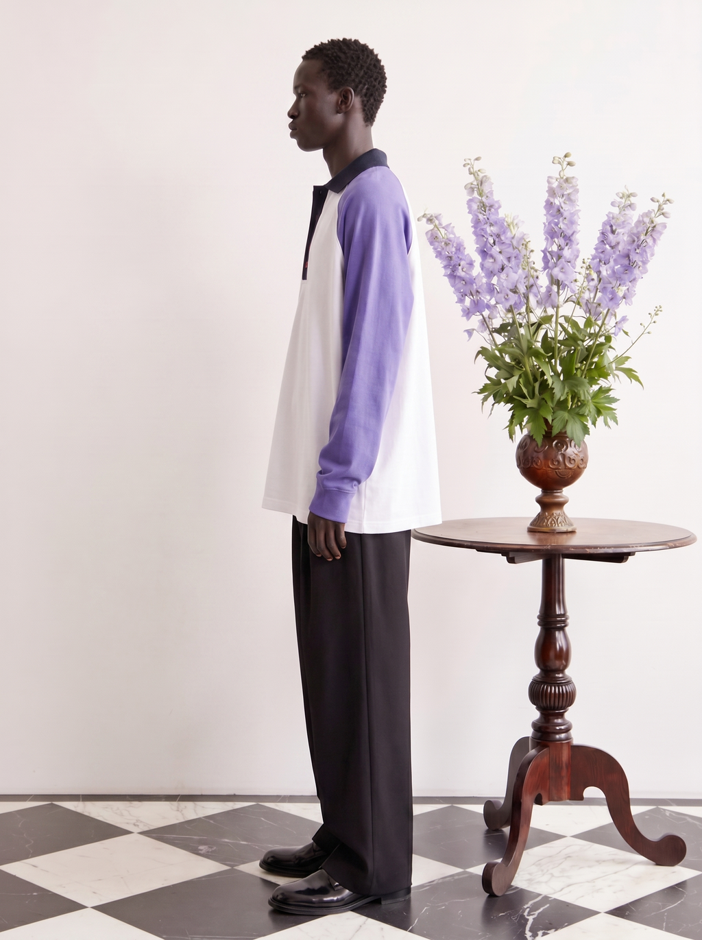 Lavender Raglan Polo