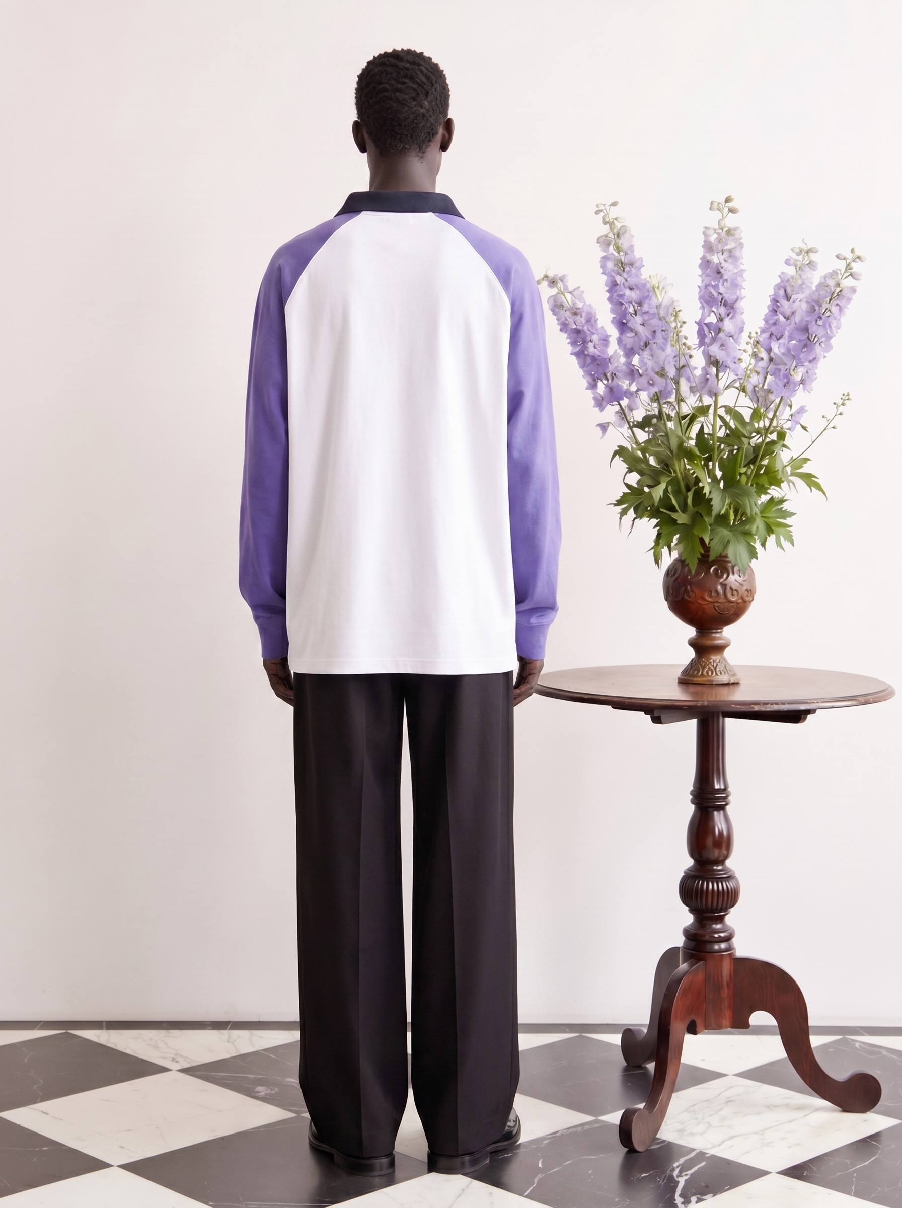 Lavender Raglan Polo
