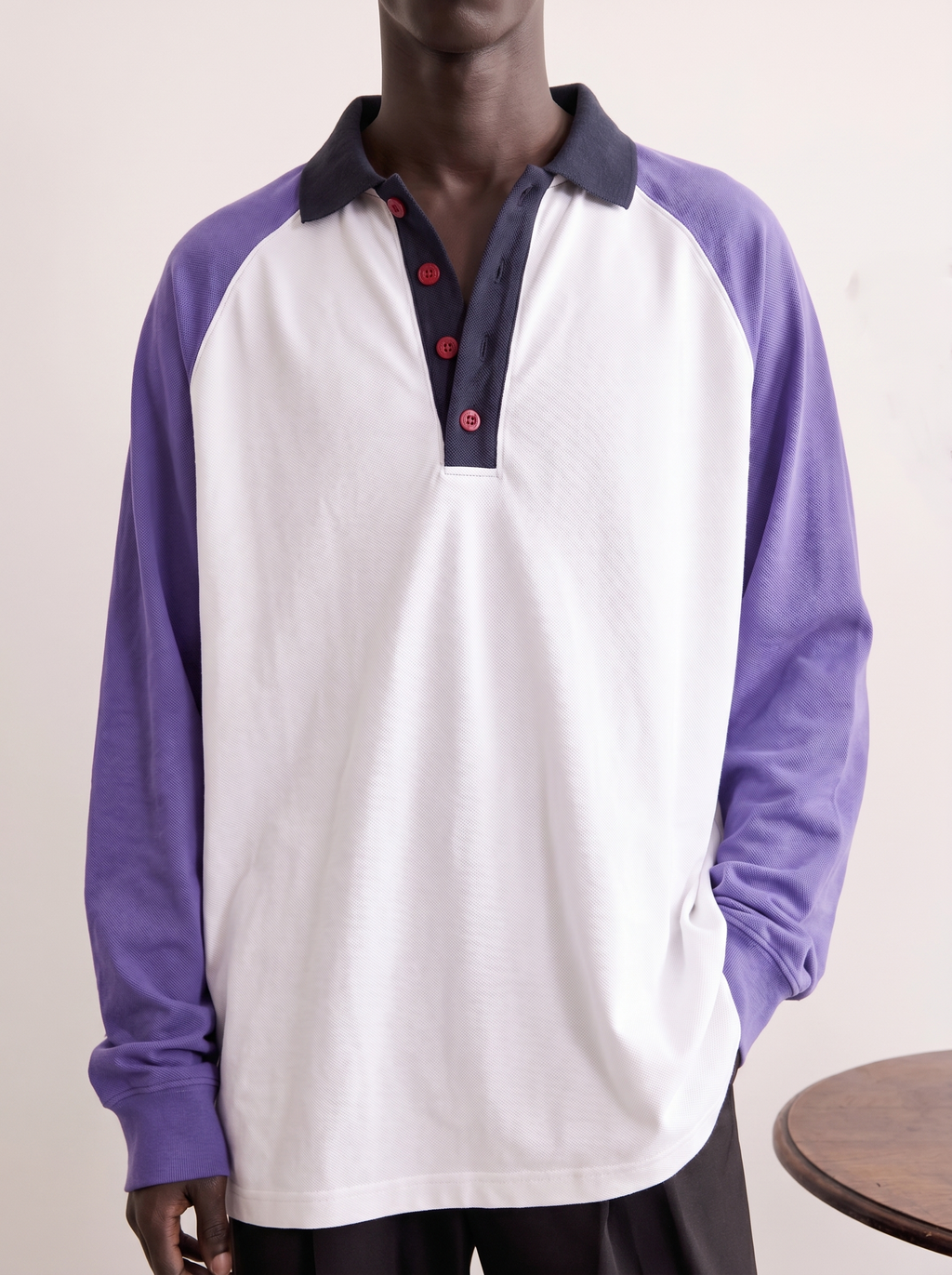 Lavender Raglan Polo